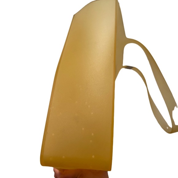 Authentic vintage CHANEL jumbo yellow clear rubber tote shoulder bag - Picture 7 of 7